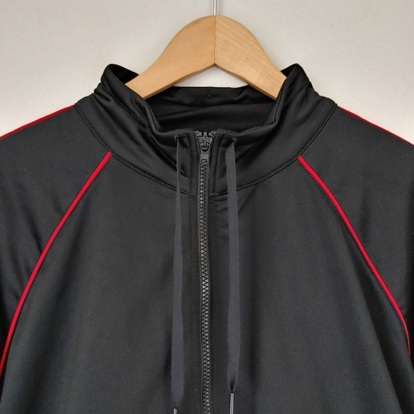 GAP Gapfit Track Jacket Zip-Up Sweatshirt Stripe Black Size XXL - Picture 6 of 16